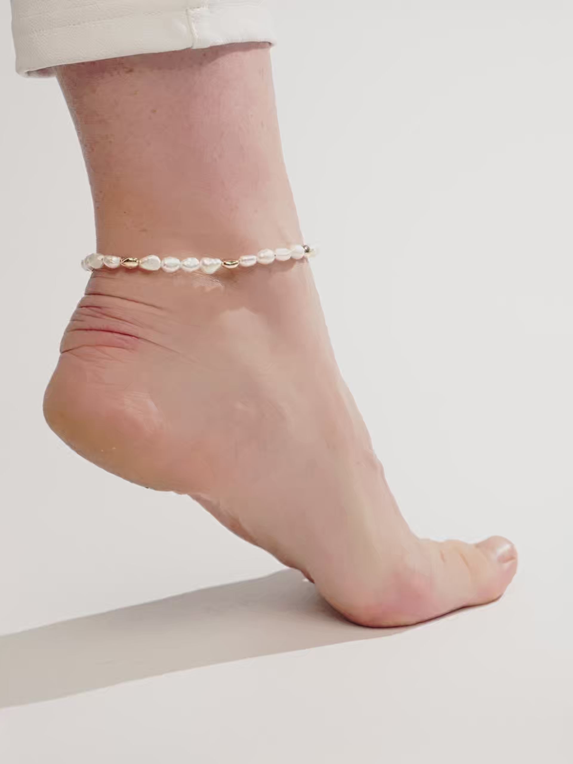 Freshwater Pearl Polished Pebble Anklet video