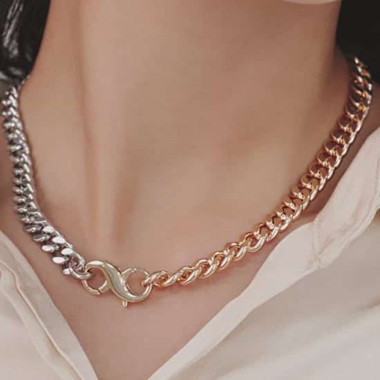 Mixed Metal Chain Link Necklace video