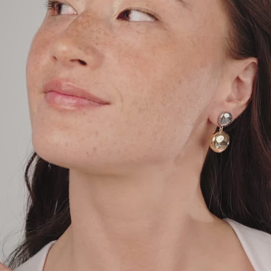 Polished Double Pebble Drop Earrings video