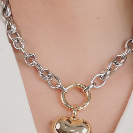 Locked in Mixed Metal Heart Necklace video