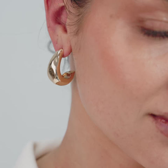 True Golden Hoop Earrings video