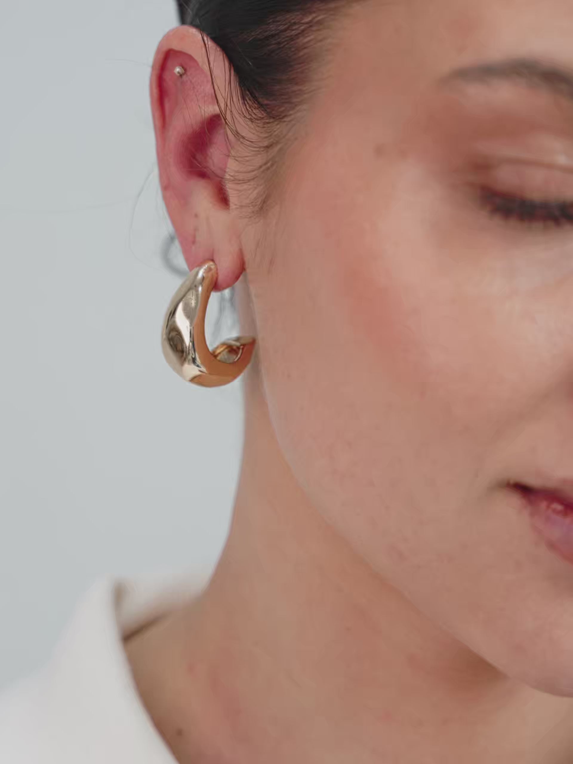 True Golden Hoop Earrings video