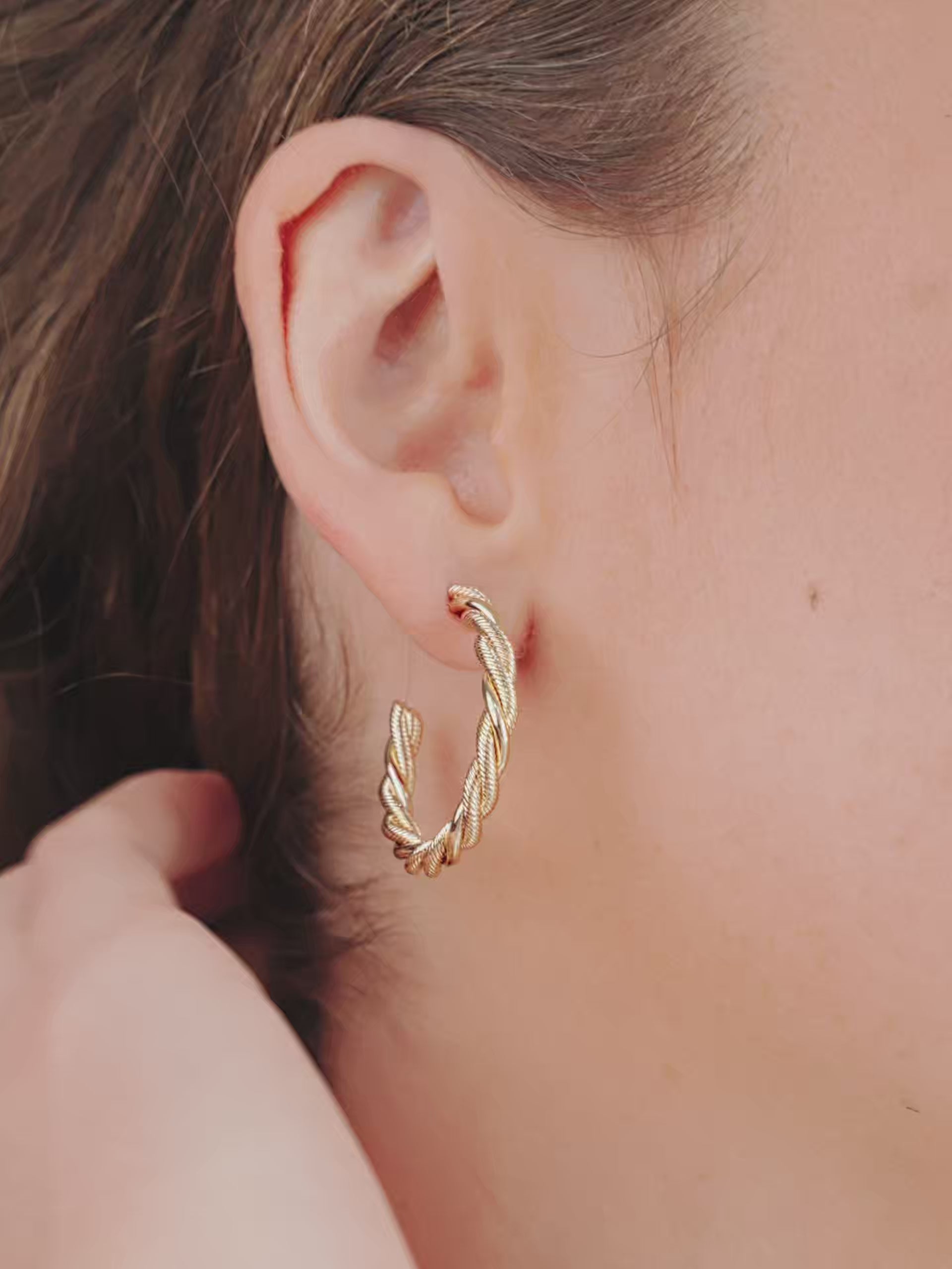 Spun Strands Hoop Earrings video