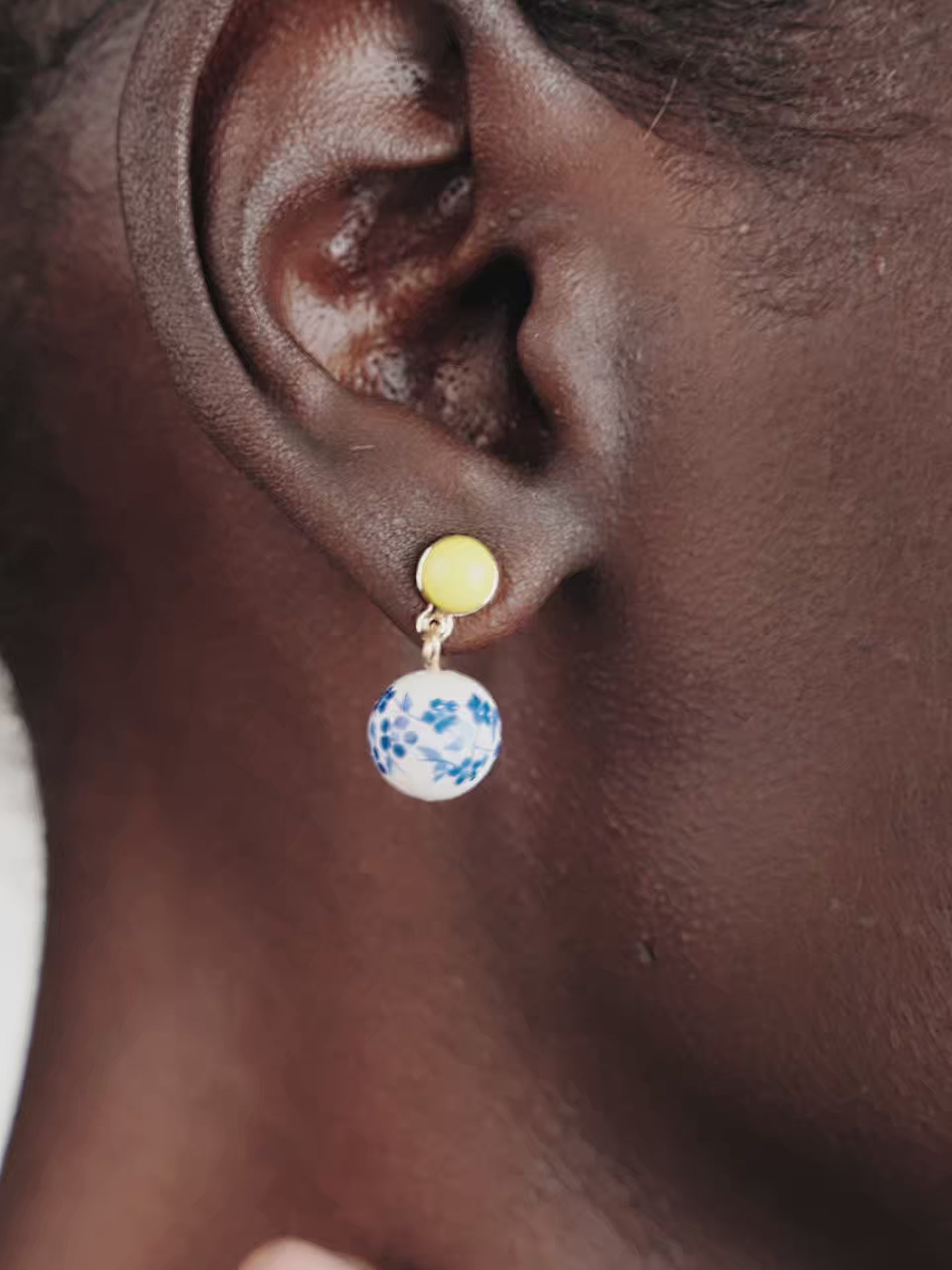 Indigo Floral Drop Earrings video