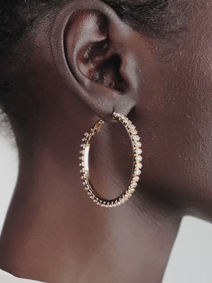 Spotlight Crystal Hoop Earrings video