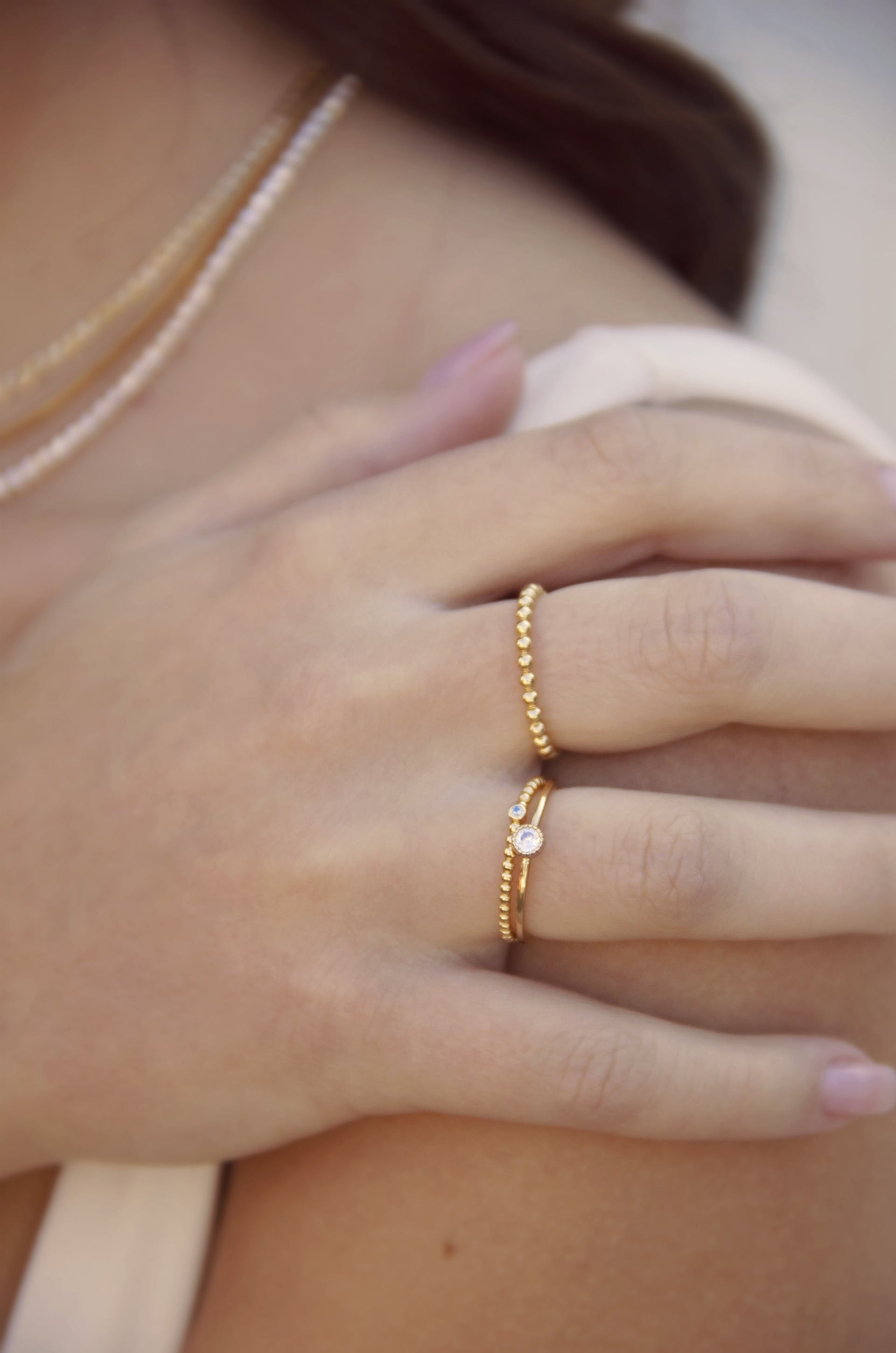 Gold plated sales stacking rings